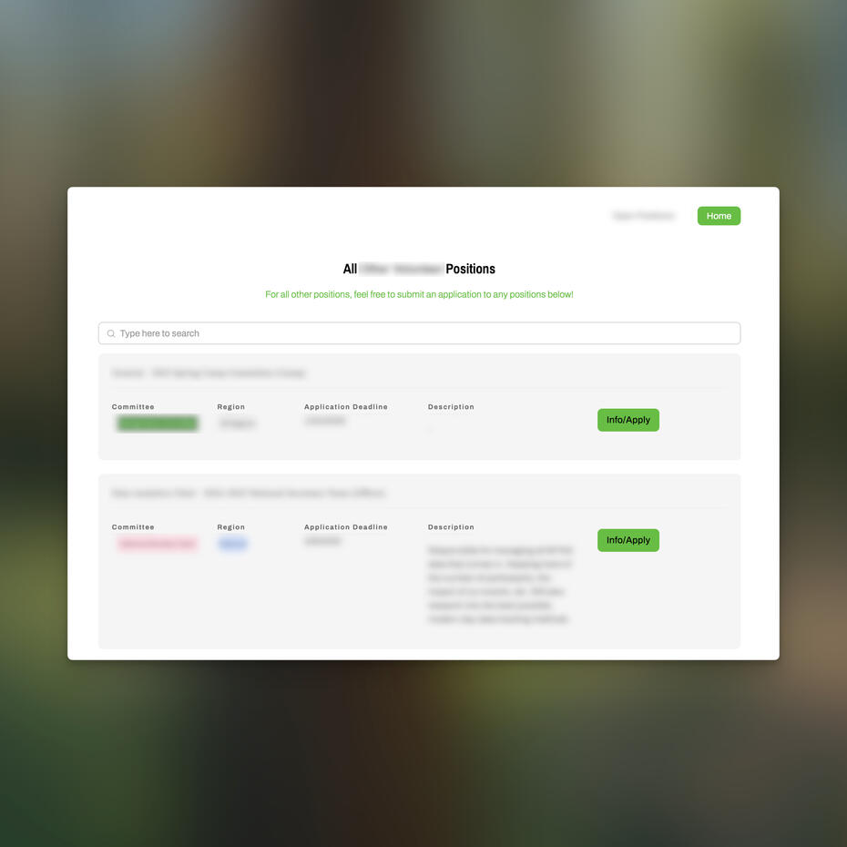 Job application portal with Notion as backend